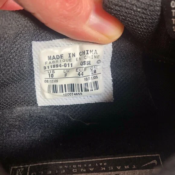 Nike Zoom Rival Bowerman Series Mens Size 10 Track Shoes 311894-011 Blk/Silver - Picture 12 of 13